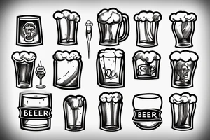 beer glass tattoo idea