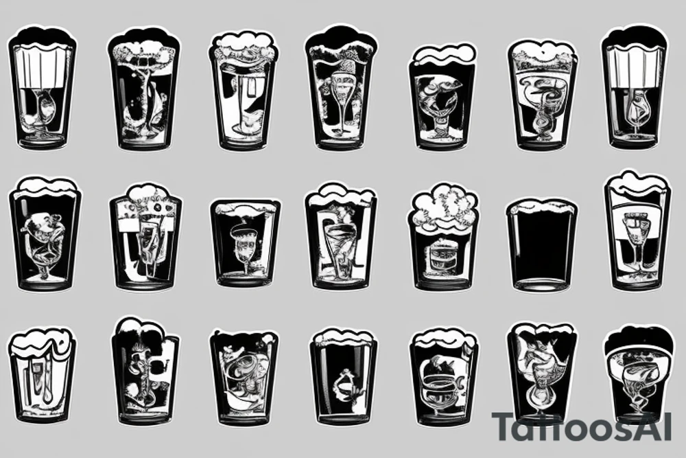 beer glass tattoo idea