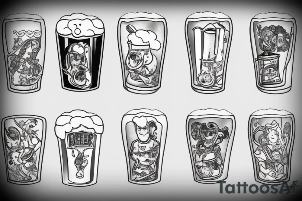 beer glass tattoo idea