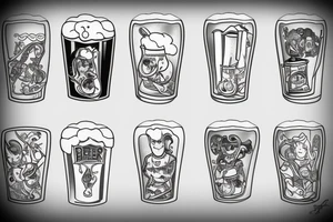 beer glass tattoo idea