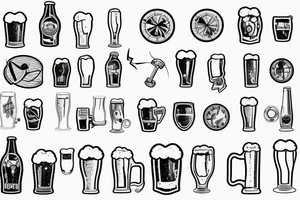 beer glass simple tattoo idea