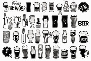 beer glass simple tattoo idea