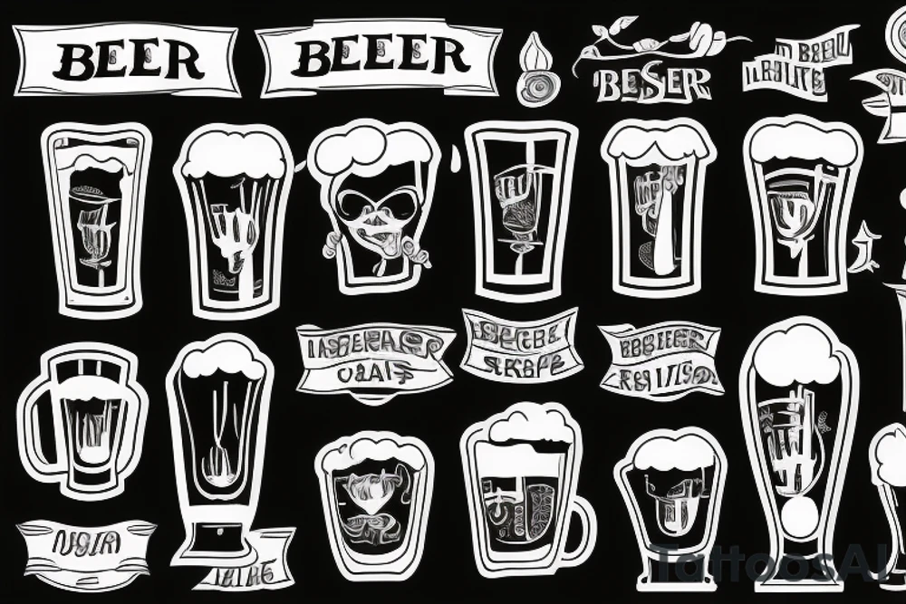 beer glass simple tattoo idea