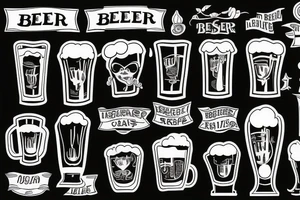 beer glass simple tattoo idea