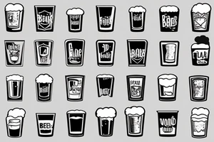 beer glass simple tattoo idea