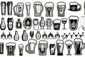 beer glass simple tattoo idea
