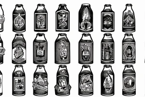 beer bottle simple tattoo idea