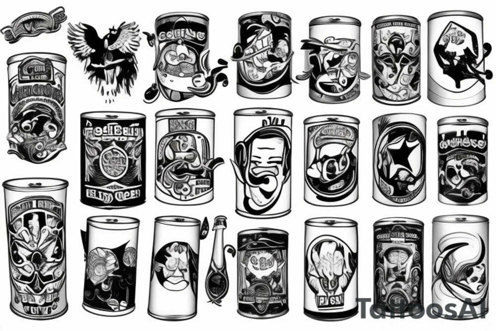 beer can tattoo idea