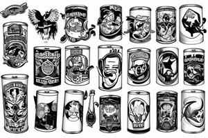 beer can tattoo idea