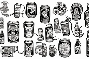 beer can tattoo idea