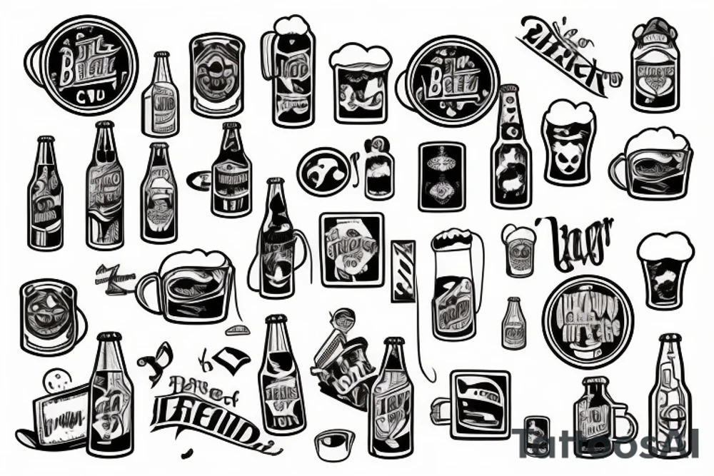 beer can tattoo idea