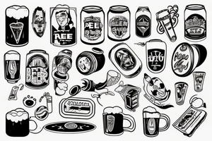 beer can tattoo idea