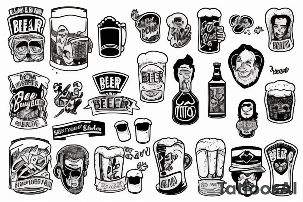 beer can tattoo idea