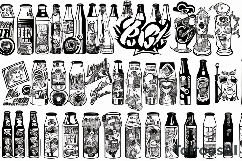 beer can tattoo idea