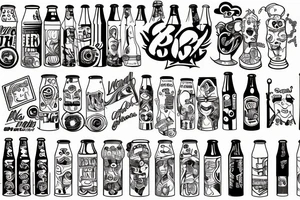 beer can tattoo idea