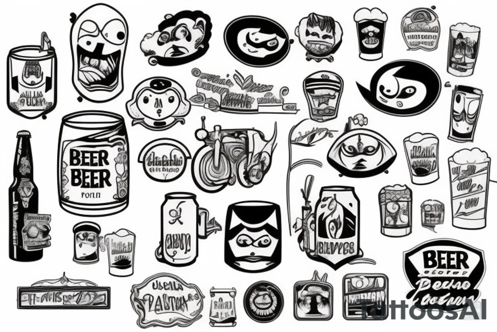 beer can tattoo idea