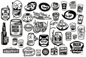 beer can tattoo idea