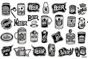 beer can tattoo idea
