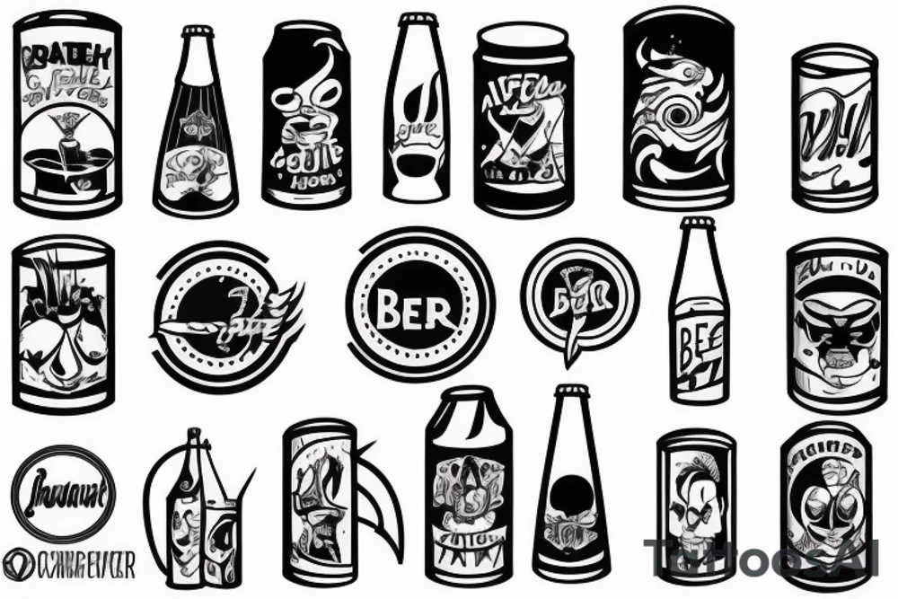 beer can tattoo idea
