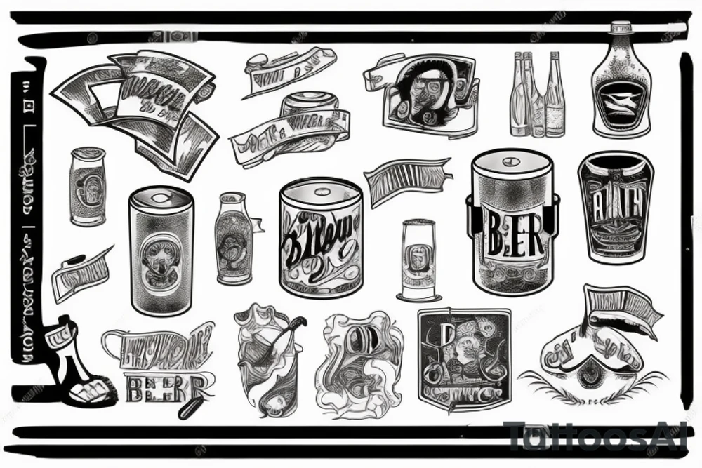 beer can tattoo idea