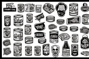 beer cans tattoo idea