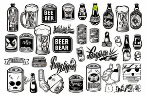 beer tin tattoo idea
