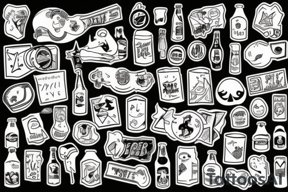 beer tin tattoo idea