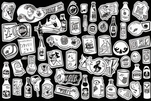 beer tin tattoo idea