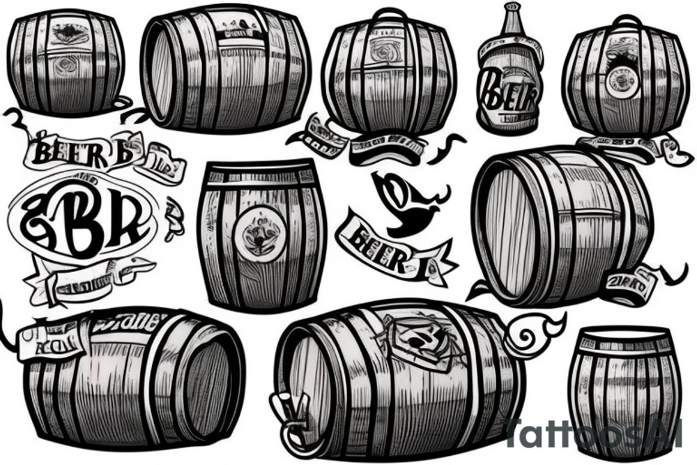 beer barrel tattoo idea