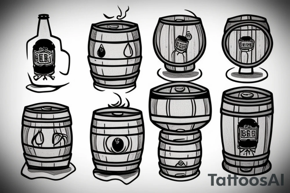 beer barrel tattoo idea