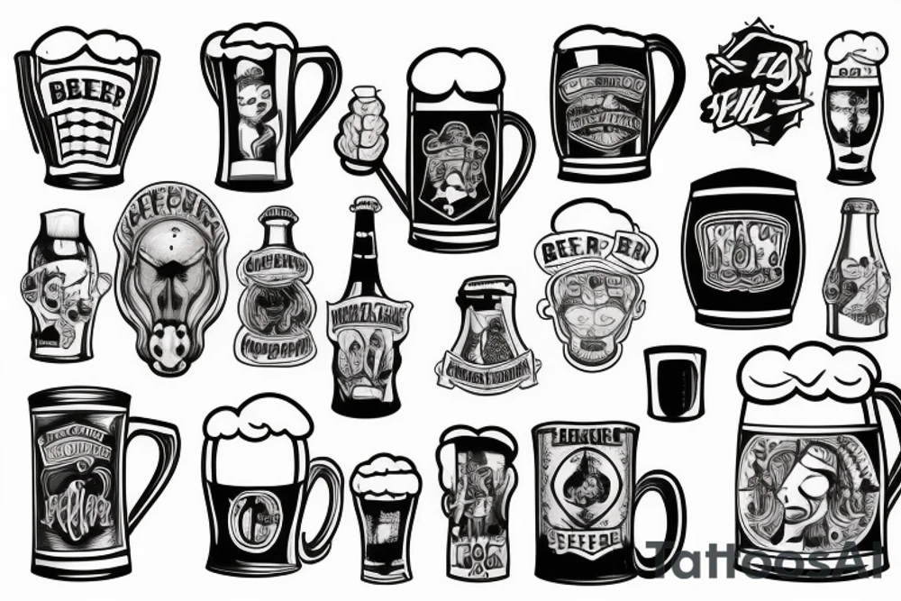 beer mug tattoo idea