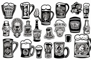 beer mug tattoo idea