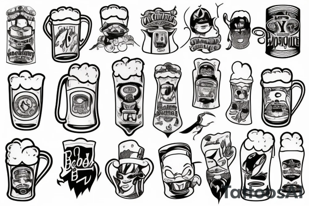 beer mug tattoo idea