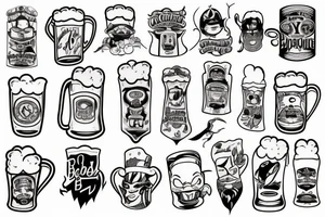 beer mug tattoo idea