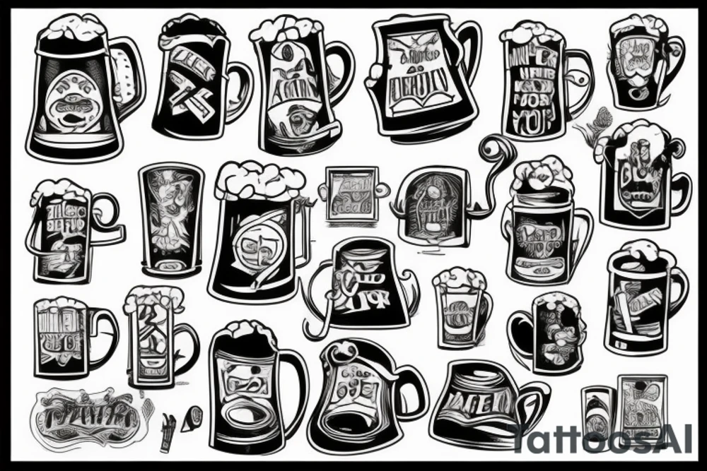 beer mug tattoo idea
