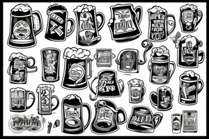 beer mug tattoo idea