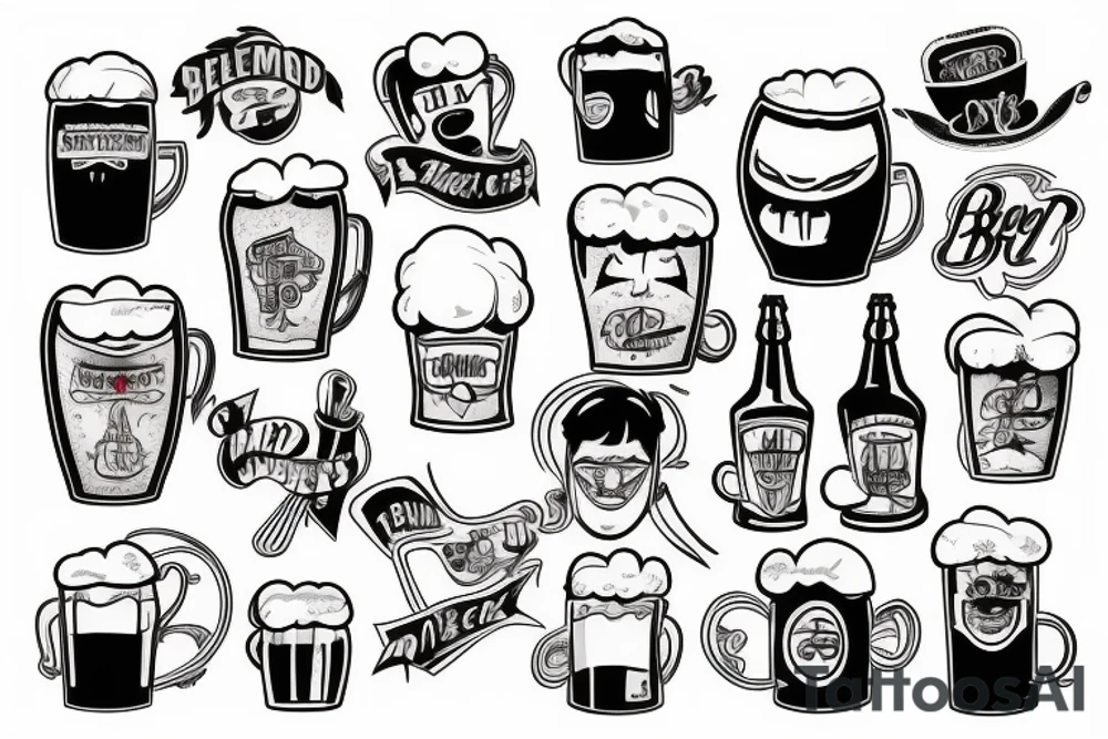 beer mug tattoo idea