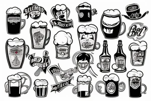 beer mug tattoo idea