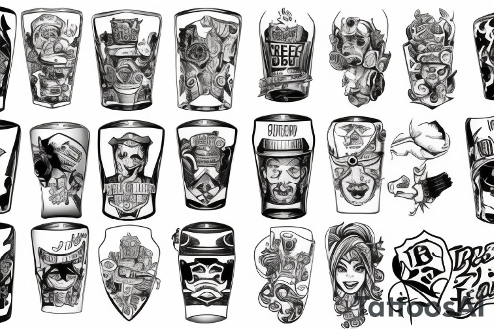 beer mug tattoo idea