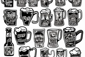 beer mug tattoo idea