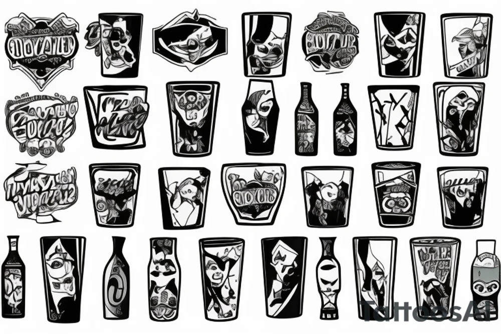 shot glass tattoo idea