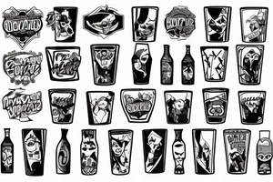 shot glass tattoo idea