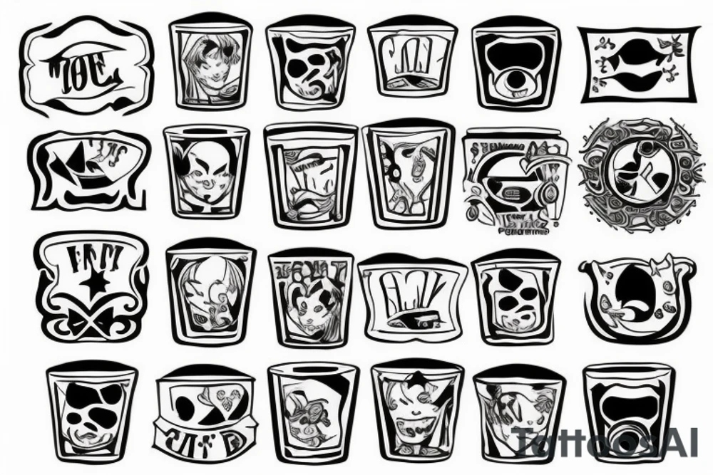 shot glass tattoo idea