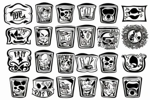shot glass tattoo idea