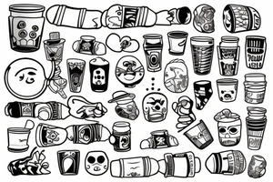shot glass tattoo idea