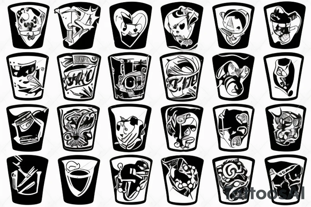 shot glass tattoo idea