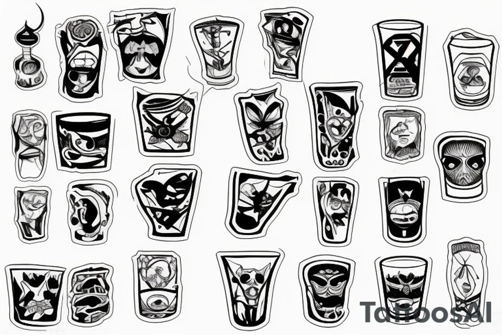 shot glass tattoo idea