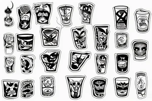 shot glass tattoo idea