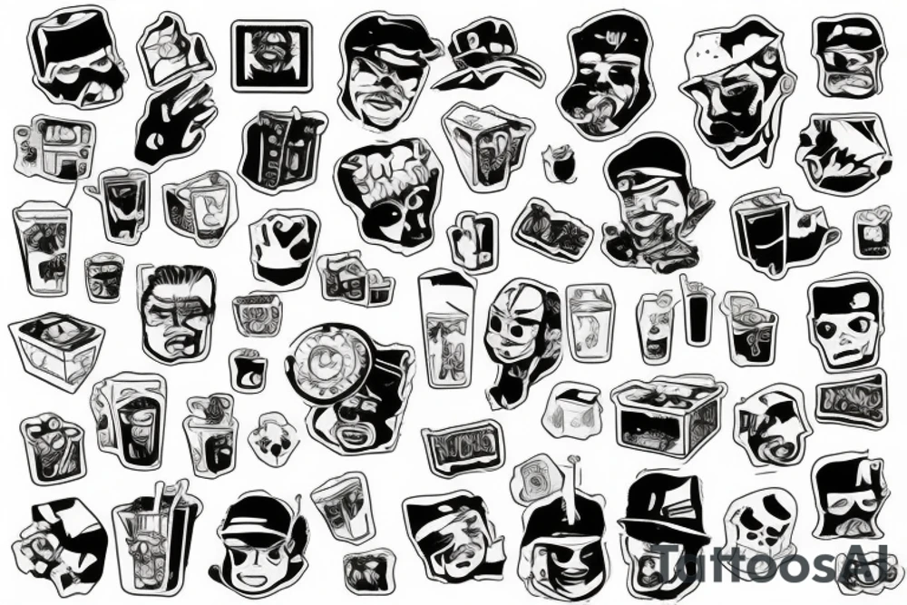 ice cubes tattoo idea