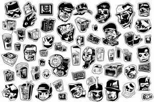 ice cubes tattoo idea